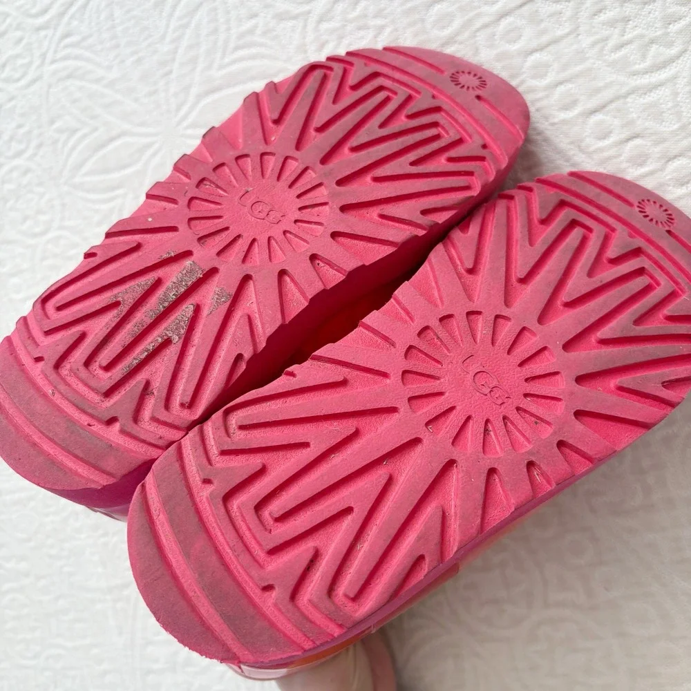 UGG Classic Clear Waterproof Mini Boot, Hibiscus Pink‎ Sz 6